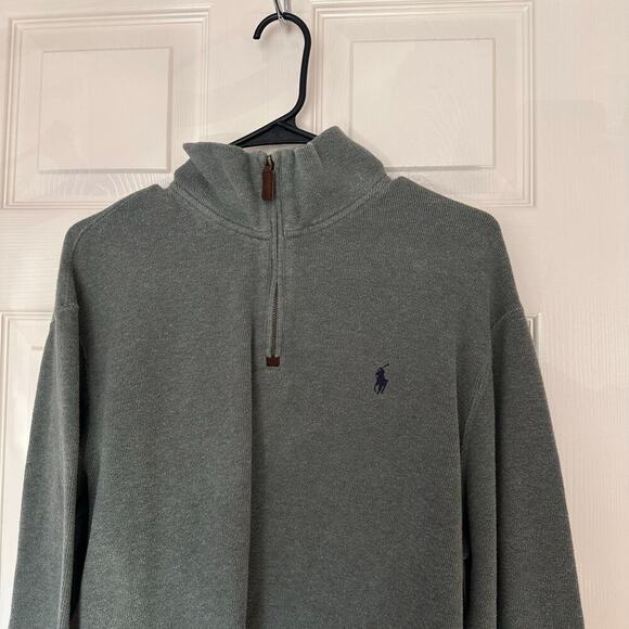 Polo Ralph Lauren Men’s Quarter Zip Pullover Sweater Size L Preppy Office - Picture 3 of 8